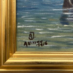 Harbor Painting, Danish Oil Painting, Coastal Decor - Image 10