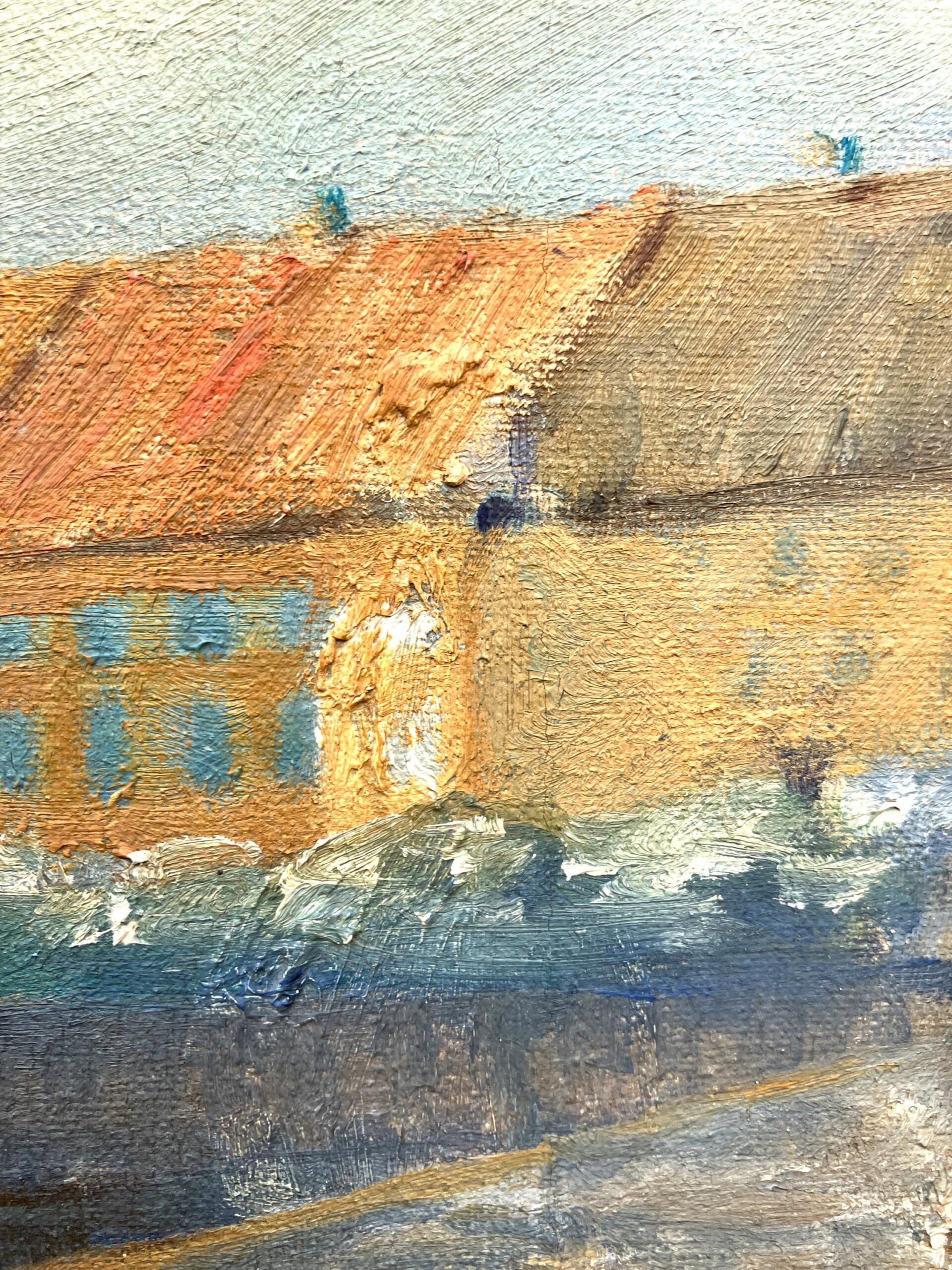 Harbor Painting, Danish Oil Painting, Coastal Decor - Image 8