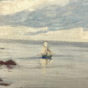 Seascape Painting, Kullen Sweden Oil Painting, Scandinavian Coastal Decor - Image 7