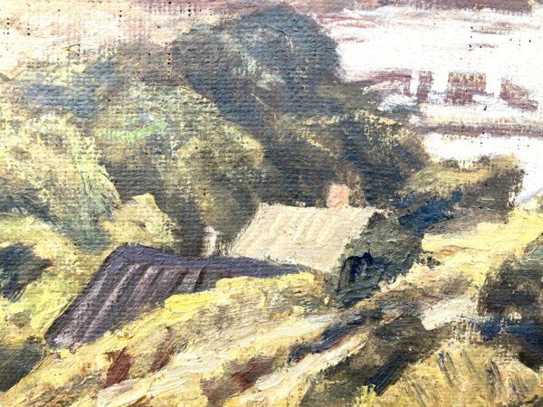 Seascape Painting, Kullen Sweden Oil Painting, Scandinavian Coastal Decor