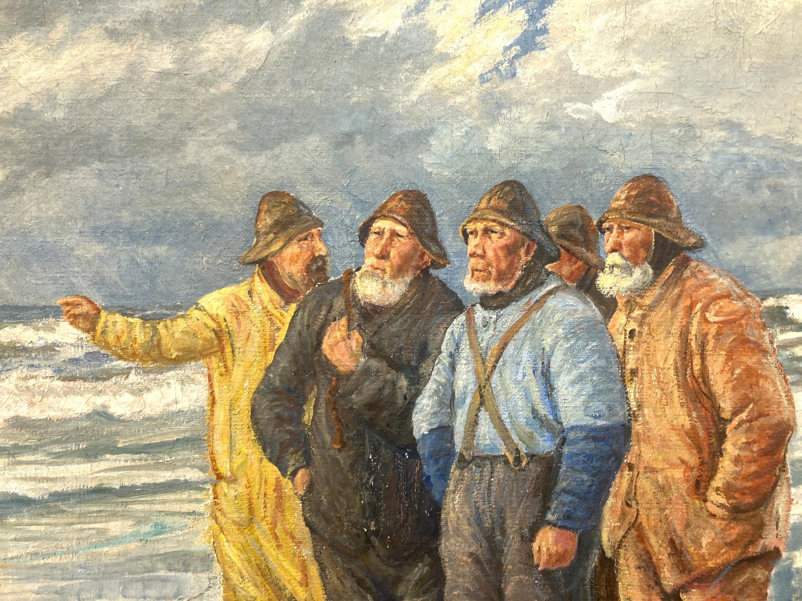 Fishermen Painting, Skagen Oil Painting, Danish Coastal Decor - Image 7