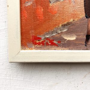 Original Danish oil painting, Paris street scene figures, mid century, Hans Bendix - Image 10
