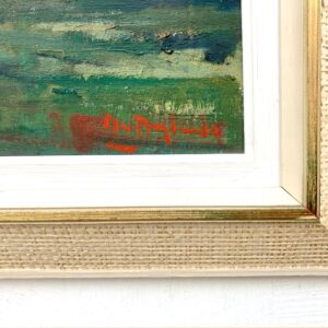 Panoramic landscape painting, swedish oil painting fields, mid century scandinavian, farmhouse decor - Image 8