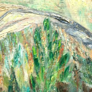 Original Vintage Landscape Oil Painting: Textured Swedish Coastal Scene Wall Art - Image 5