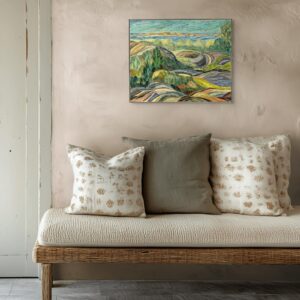 Original Vintage Landscape Oil Painting: Textured Swedish Coastal Scene Wall Art - Image 4