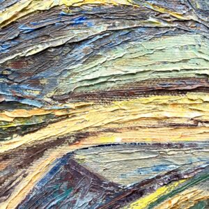 Original Vintage Landscape Oil Painting: Textured Swedish Coastal Scene Wall Art - Image 9