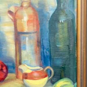 Still Life Oil Painting – Apples and Lemons, Original Vintage Art - Image 8