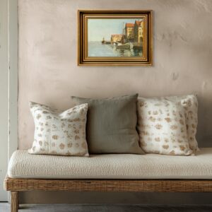 Original Danish oil painting, harbor boats, Mid Century, coastal wall art - Image 3