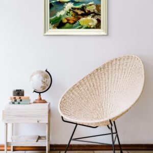 Original Oil Painting – Mid Century Swedish Coastal Landscape - Image 2