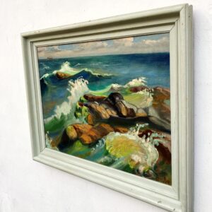 Original Oil Painting – Mid Century Swedish Coastal Landscape - Image 5