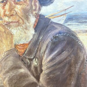 Danish Fishermen Oil Painting – Emil J. Weinreich Coastal Scene, Skagen - Image 6