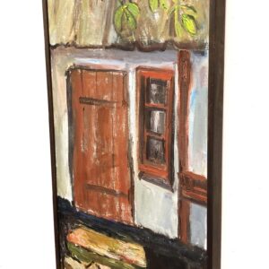 Large Oil Painting by Ulla Borgström, Scandinavian Cottage Facade, Rustic Decor - Image 6