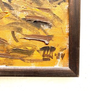 Large Oil Painting by Ulla Borgström, Scandinavian Cottage Facade, Rustic Decor - Image 10