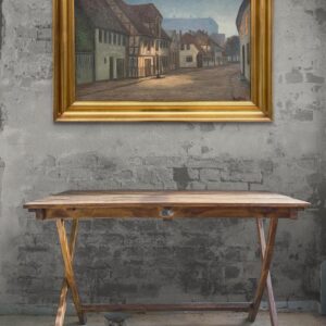 Original Danish Oil Painting, Street Scene at Dusk, Scandinavian Cityscape - Image 4