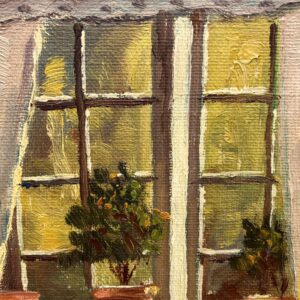 Original Danish oil painting, farmhouse interior, Mid Century, Scandinavian wall art - Image 6