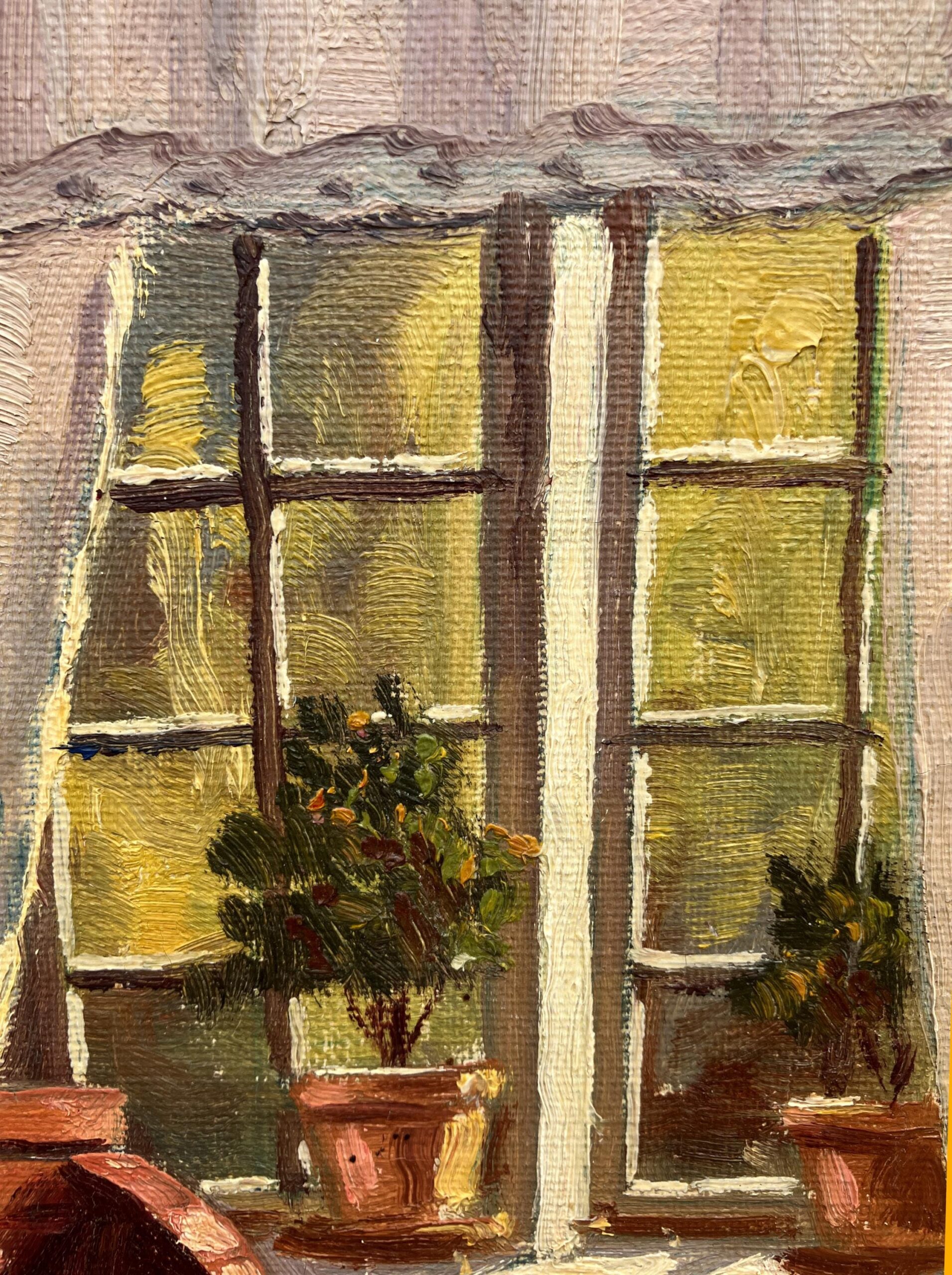 Original Danish oil painting, farmhouse interior, Mid Century, Scandinavian wall art - Image 6