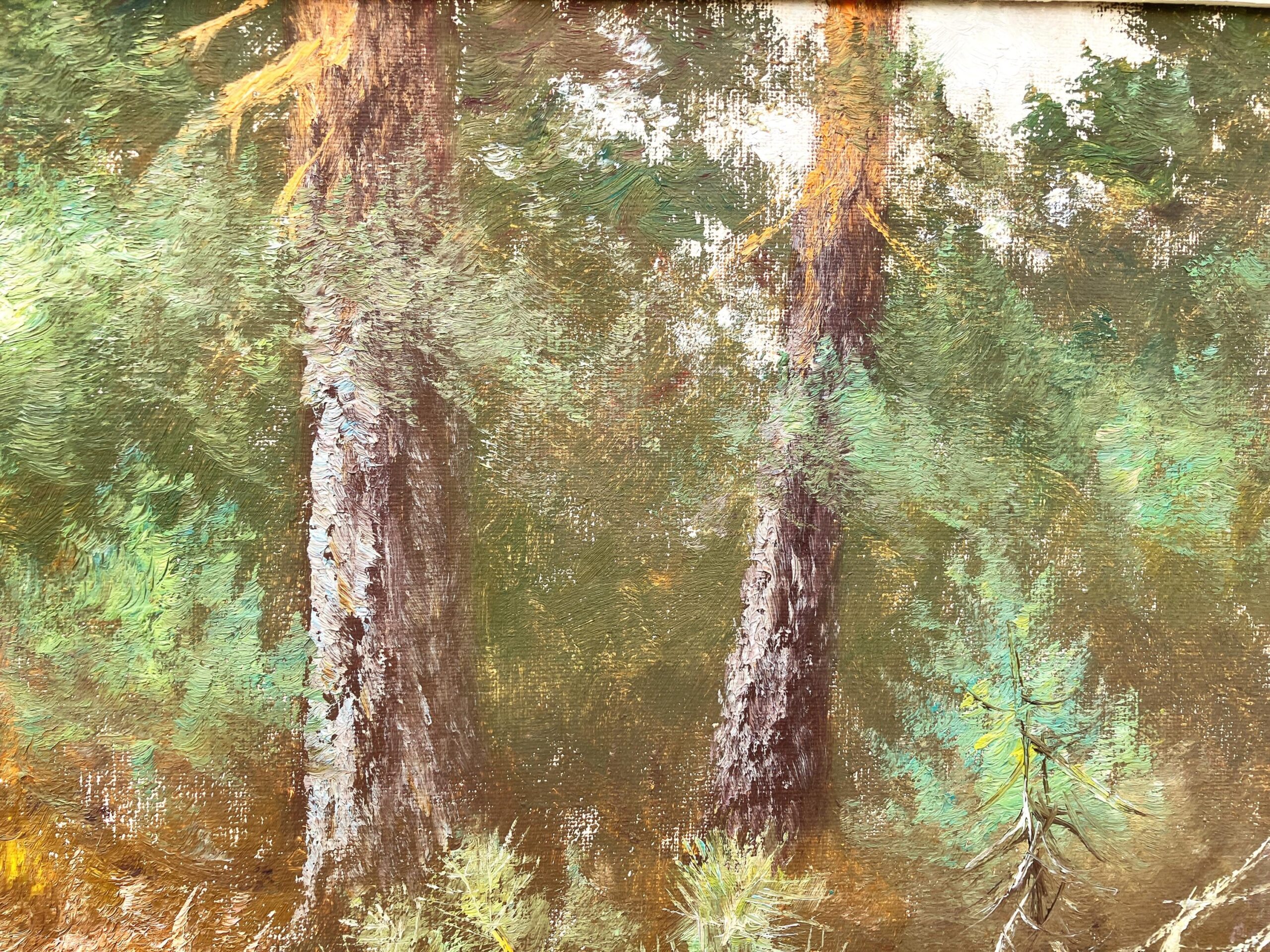 Original Swedish oil painting, Forest grouse scene, Mid Century, wall art decor - Image 7
