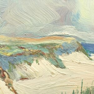 Original Swedish oil painting, coastal dunes, Mid Century, Scandinavian wall art - Image 7