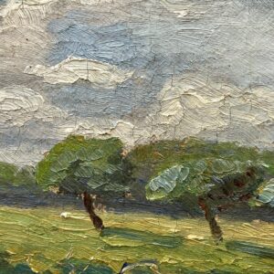 Danish landscape painting, cows in meadow, Scandinavian vintage oil painting, farmhouse wall decor - Image 7