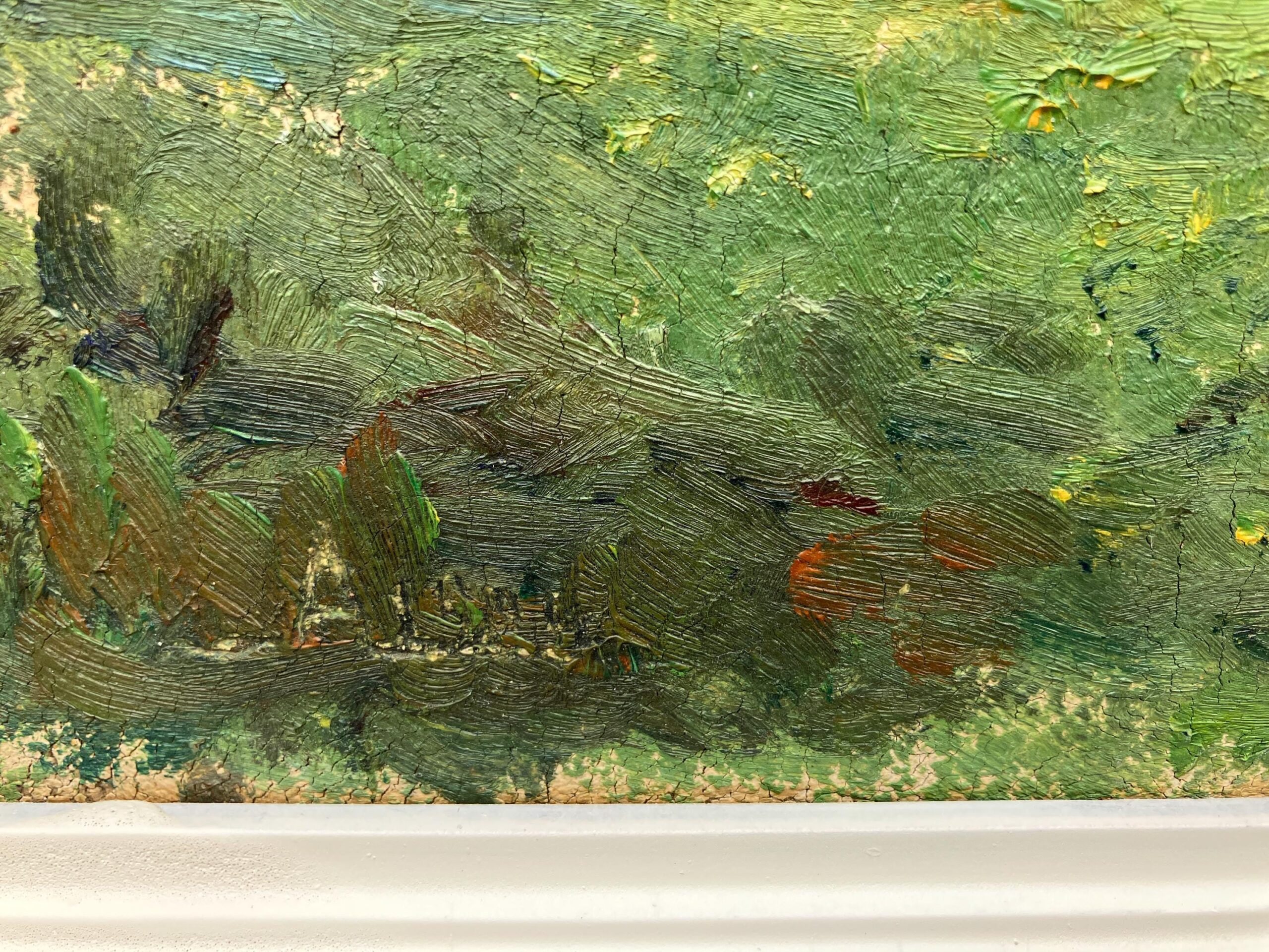 Danish landscape painting, cows in meadow, Scandinavian vintage oil painting, farmhouse wall decor - Image 8