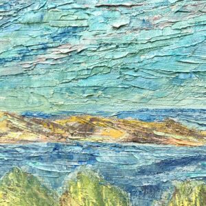 Original Vintage Landscape Oil Painting: Textured Swedish Coastal Scene Wall Art - Image 10