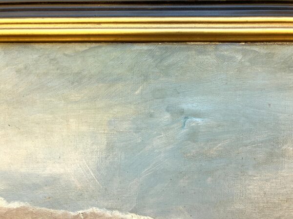 Large Original British oil painting, sailing ship seascape, circa 1900, maritime wall art