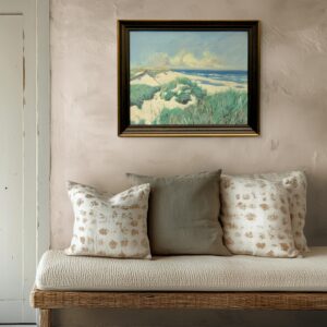 Original Swedish oil painting, coastal dunes, Mid Century, Scandinavian wall art - Image 3