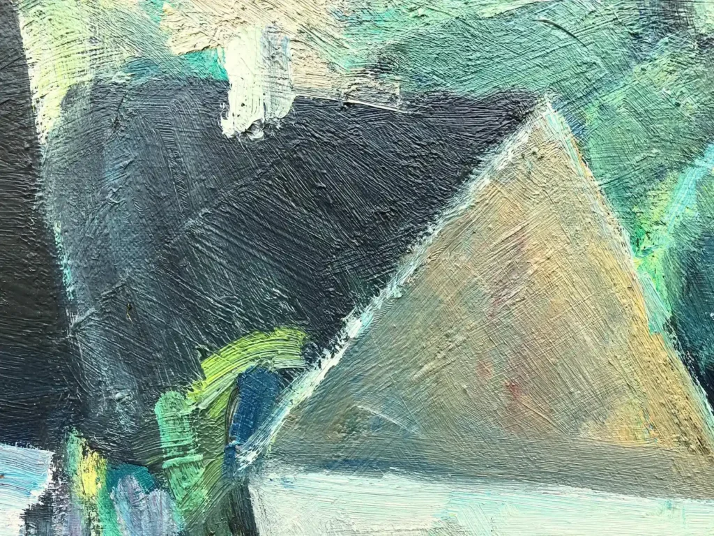 Original Swedish oil painting, coastal landscape, Mid Century, Scandinavian wall art, Carl Berndtsson